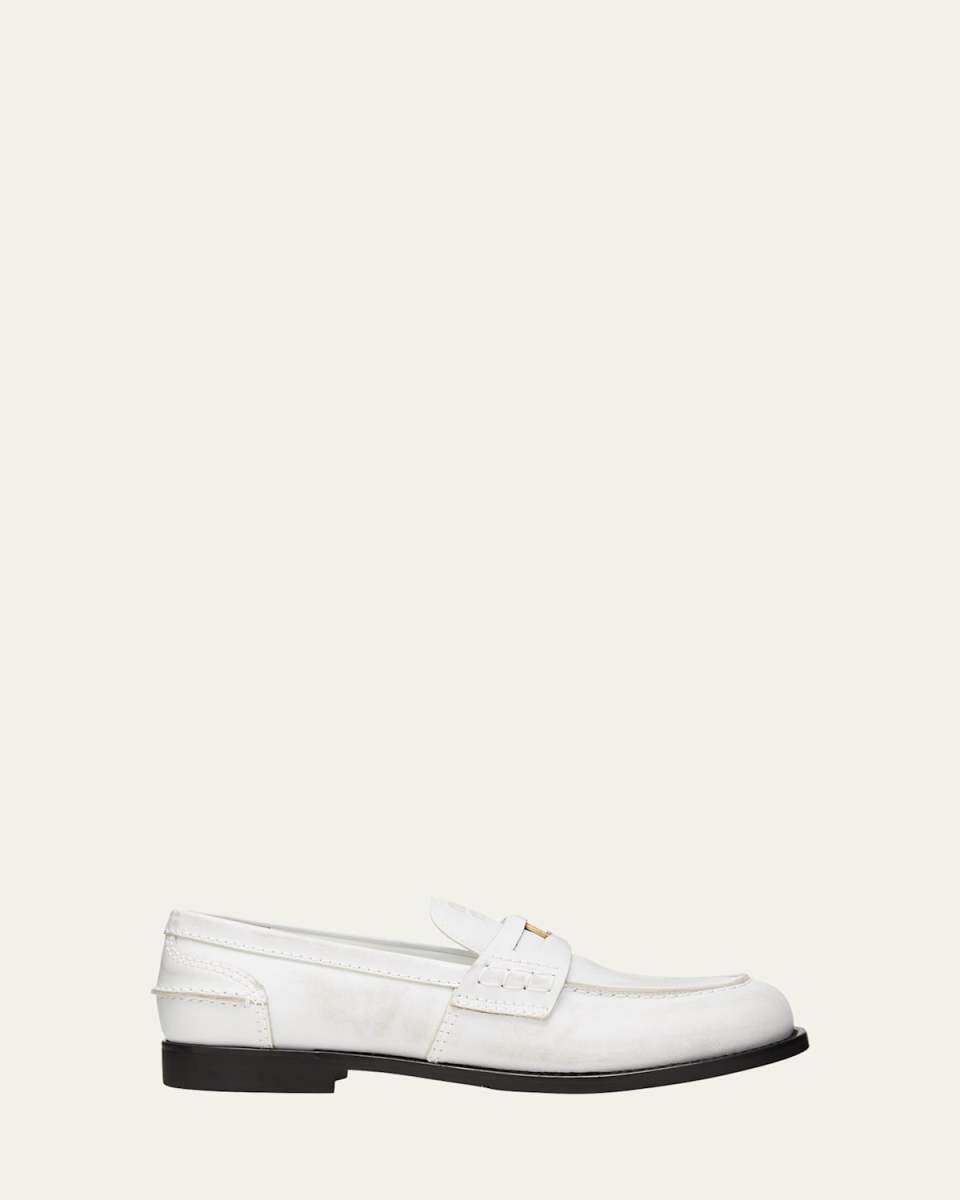 Leather Coin Penny Loafers